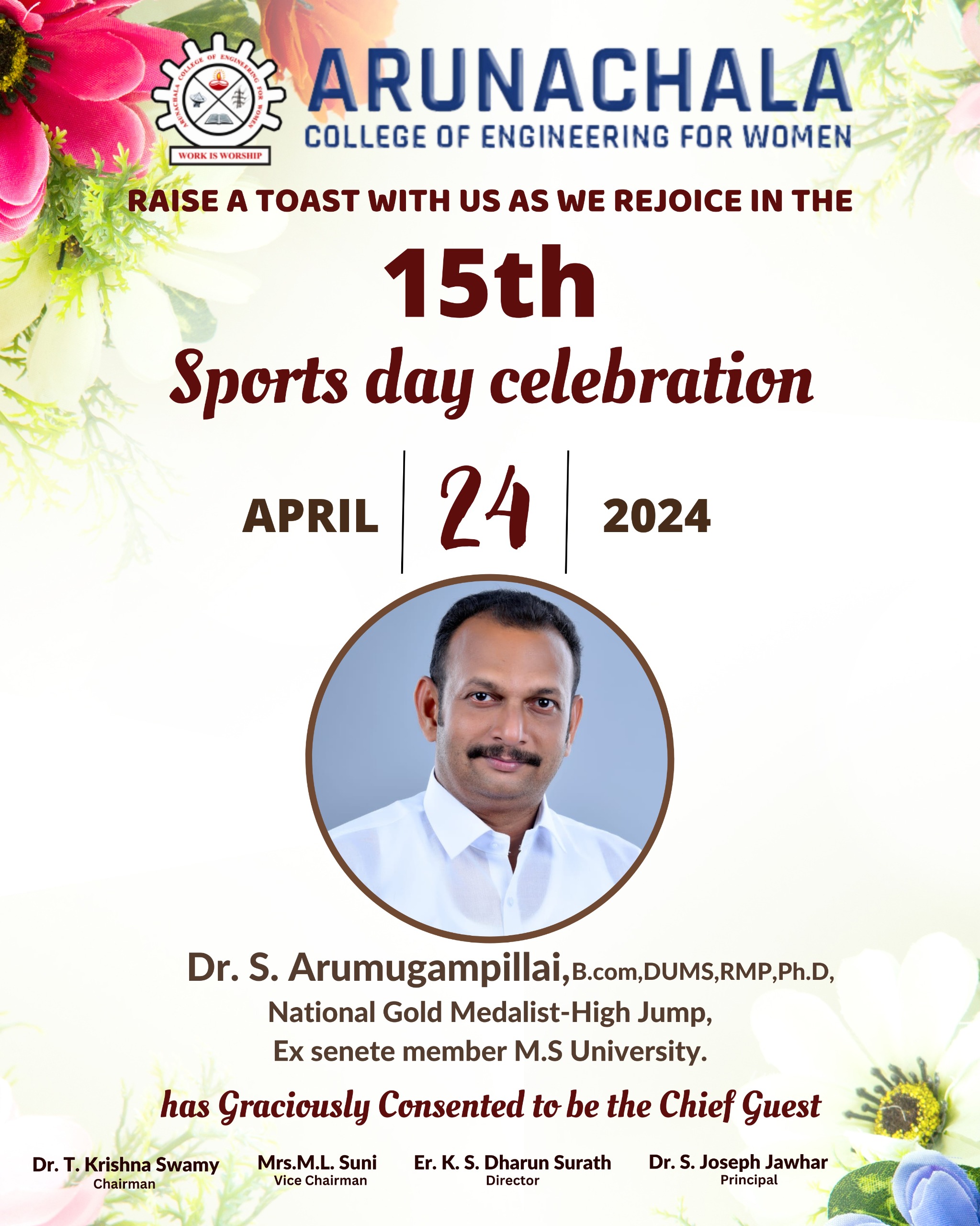 15th Sports Day Celebration On 24-04-2024